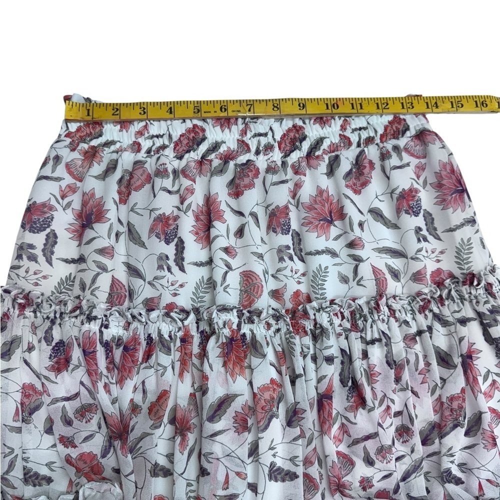 Misa Los Angeles White and Pink Floral Mini Skirt - Picture 8 of 12